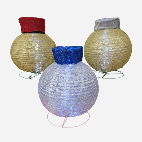 LED Mesh Baubles 3pc (60cm)