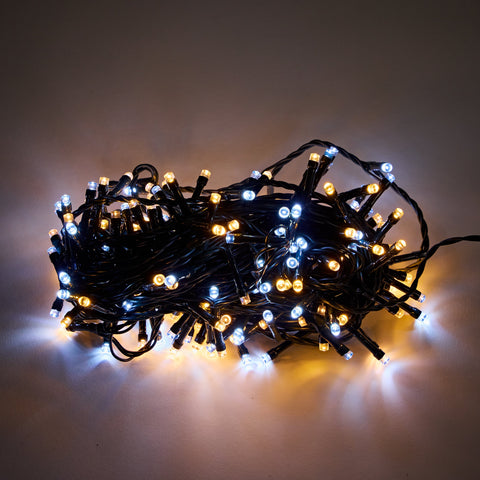 200 LED Fairy Lights Warm and White