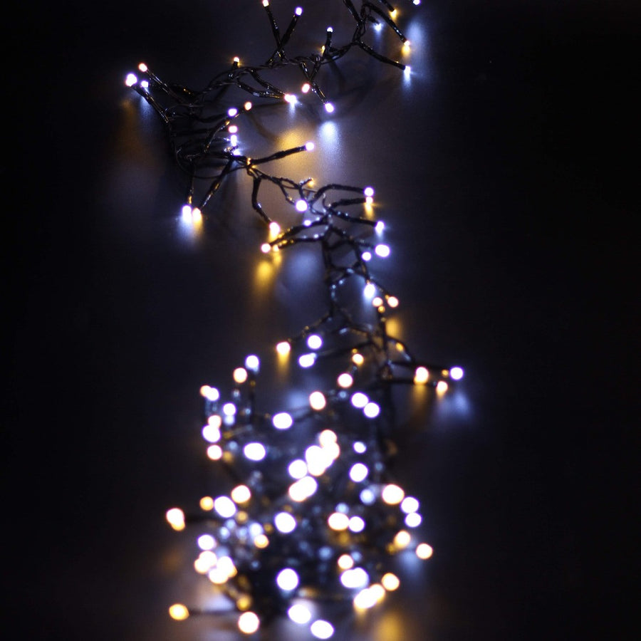 LED Digital Cluster Lights White & Warm White (16m)