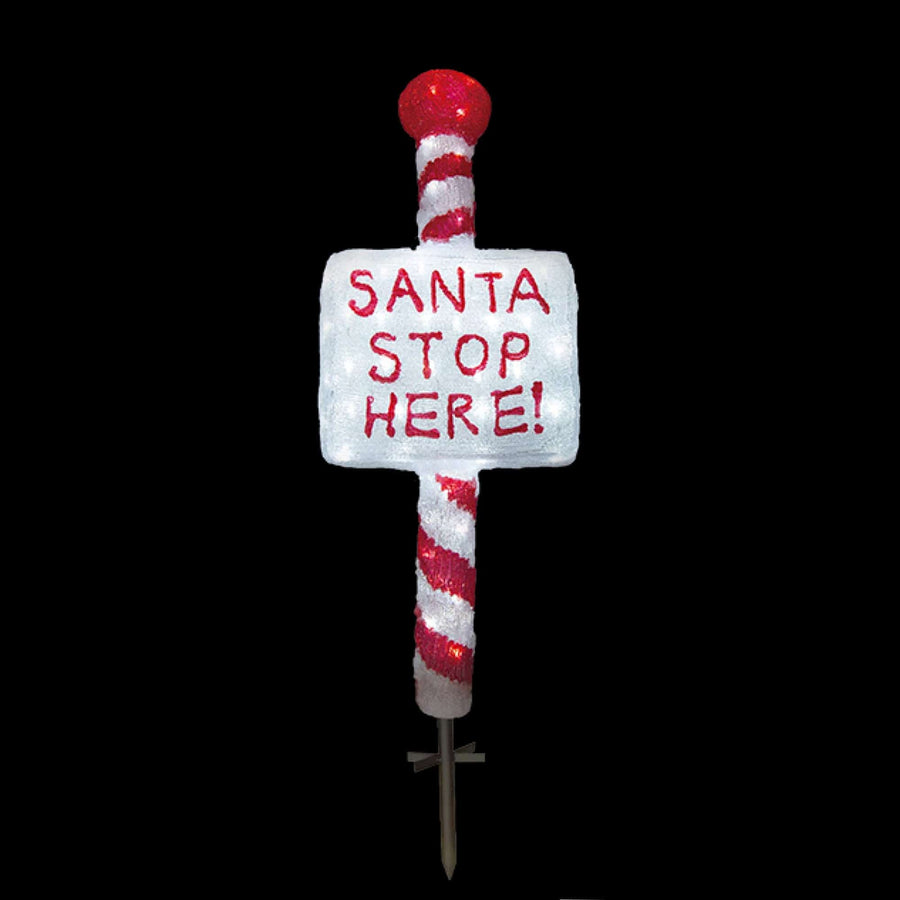 3D Acrylic Santa Stop Here Sign