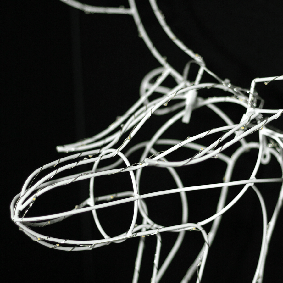 3D WW/W Hanging Reindeer Head Wall Decor