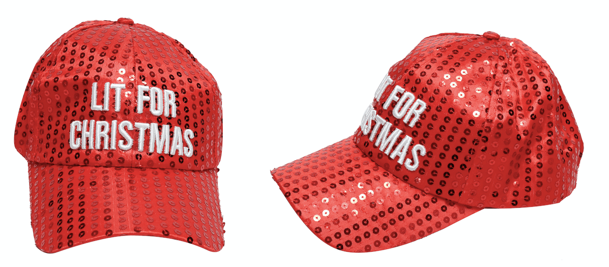 Sequin Embroidered Baseball Cap Asst