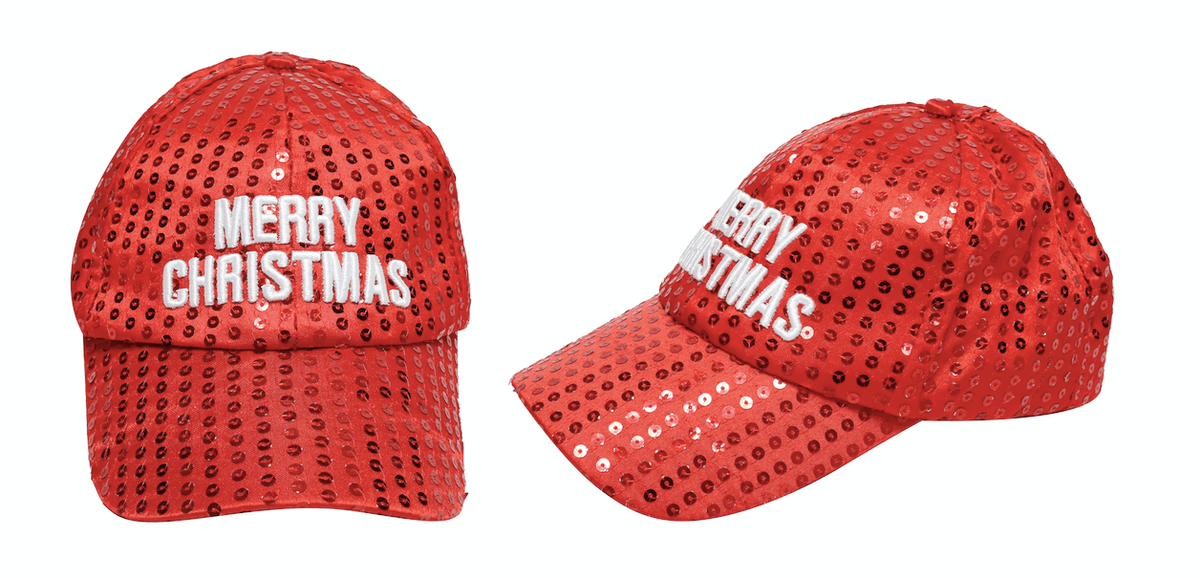Sequin Embroidered Baseball Cap Asst