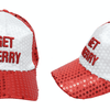 Sequin Embroidered Baseball Cap Asst
