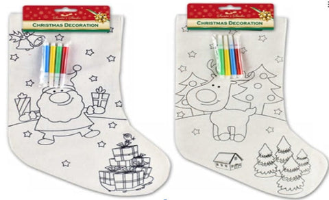DIY Colour Your Own Canvas Stocking