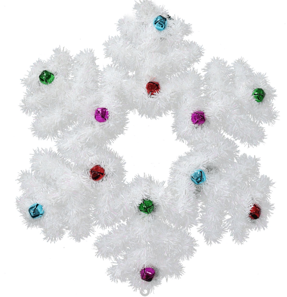 Tinsel Snowflake with Nutbells (48cm)