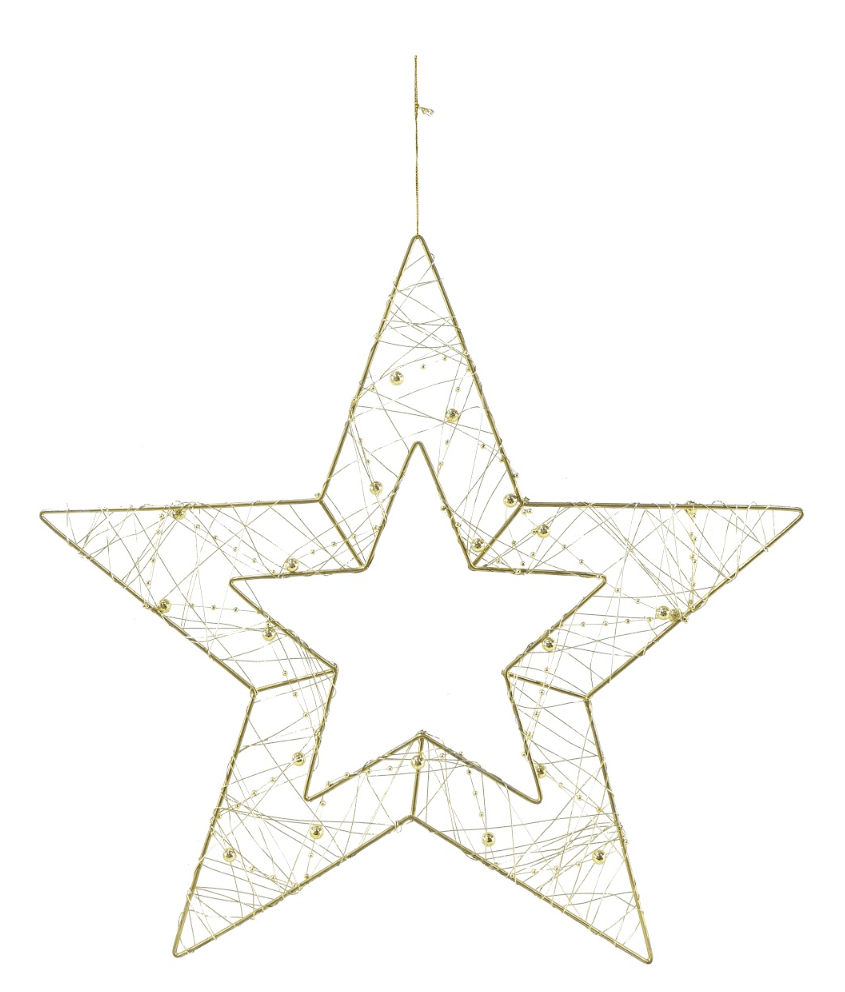 Metallic Silhouette Bead Star (40cm)