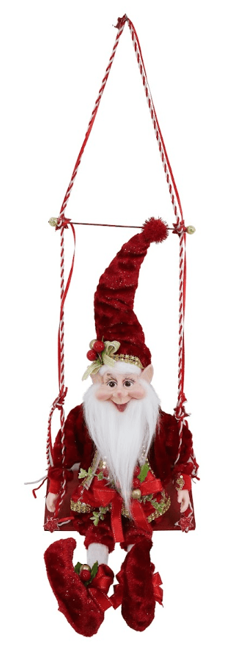 Grandfather Elf On Swing 4 Asst (66cm)
