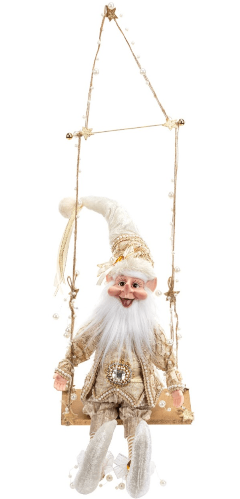 Grandfather Elf On Swing 4 Asst (66cm)