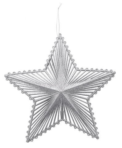 Glitter Hanging Star 4 Asst (30cm)