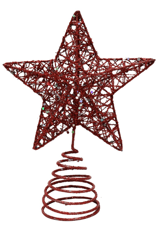 Glitter Star Deco 4 Asst (20cm)