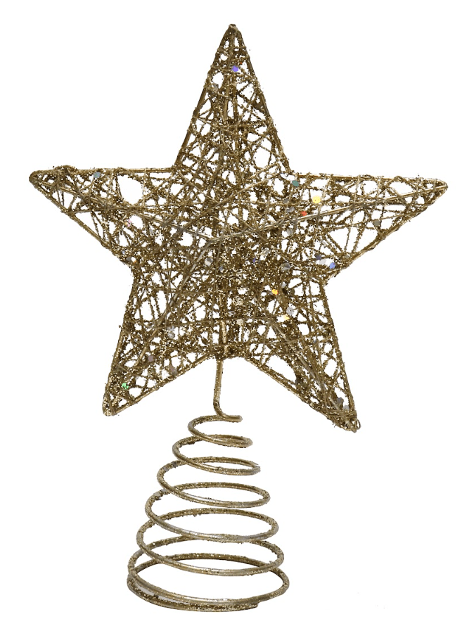 Glitter Star Deco 4 Asst (20cm)