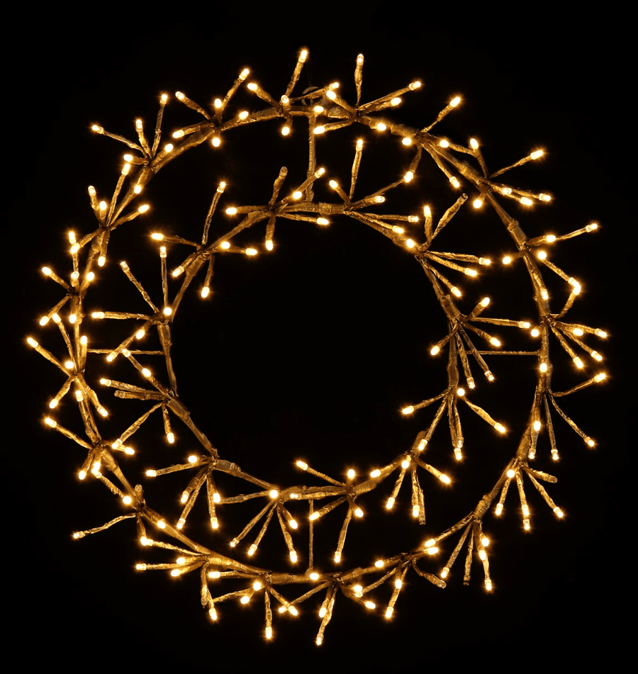 LED Gold/Silver Twinkling Sparkle Wreath (45cm)