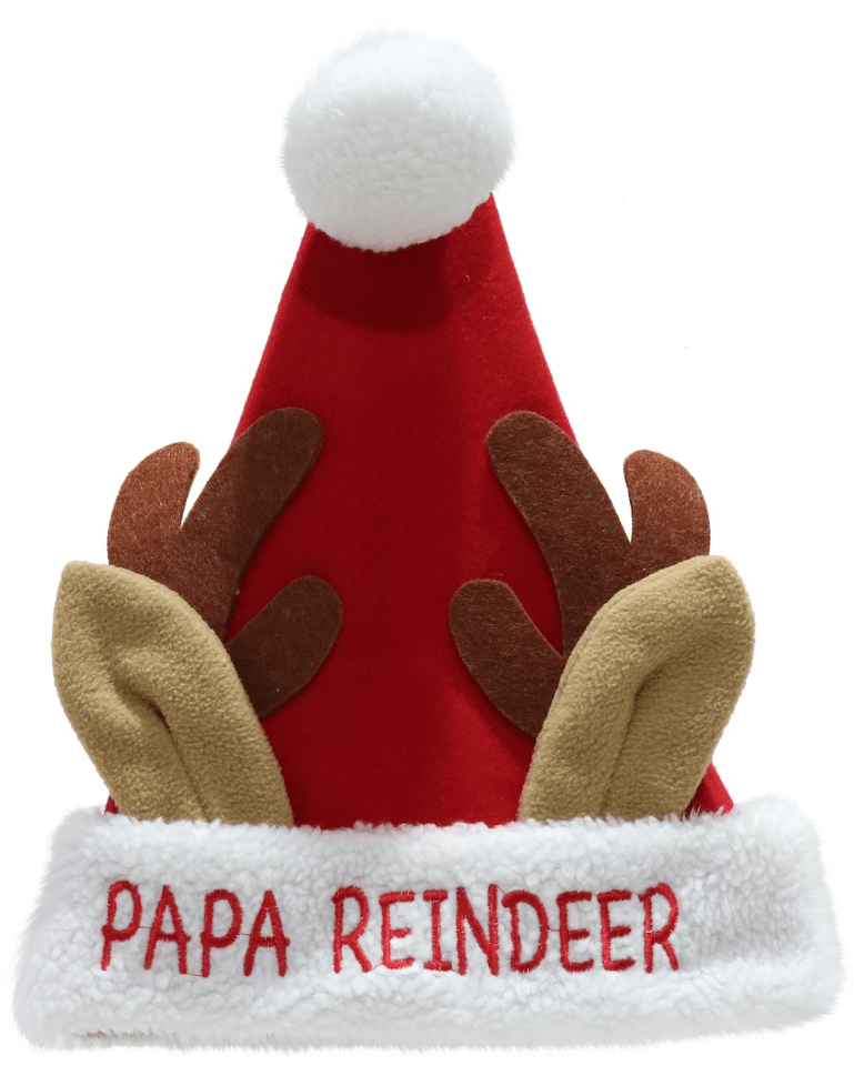 Reindeer Family Hat 3 Asst (40cm)