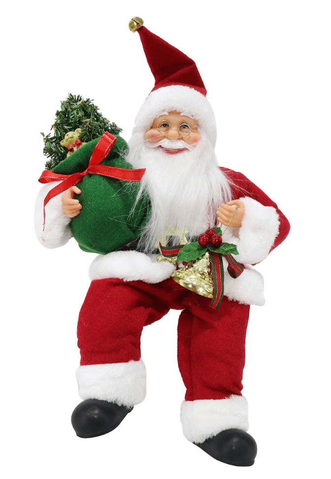Luxury Sleigh or Shelf Sitting Santa 3 Asst (45cm)