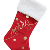 Gold Foil Merry Stocking 2 Asst (53cm)