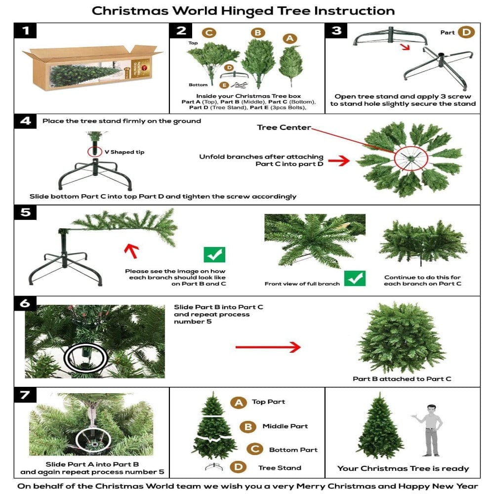 Pre-Lit Noble Pine Pencil Tree 7ft (2.1m)