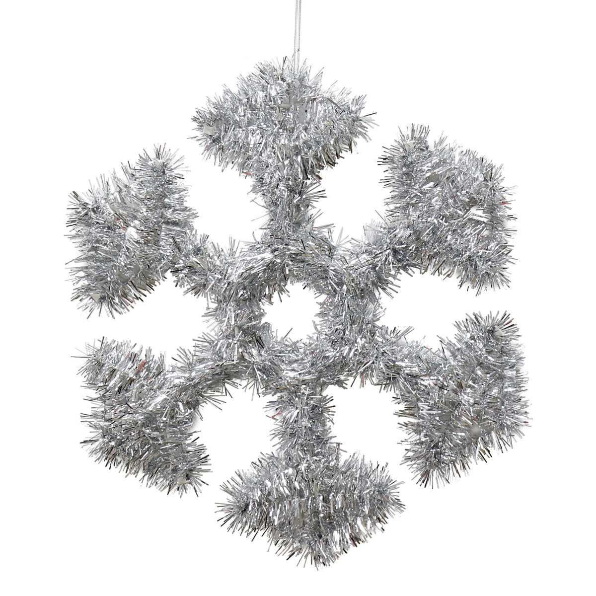Tinsel Snowflake Decoration
