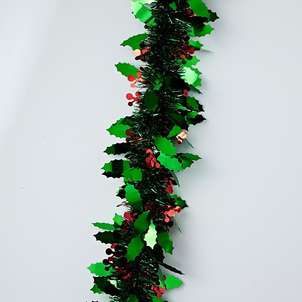 Deluxe Holly Tinsel 10ply (2m)
