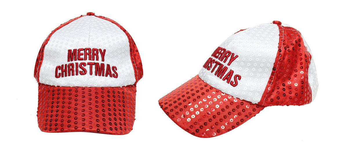 Sequin Embroidered Baseball Cap Asst