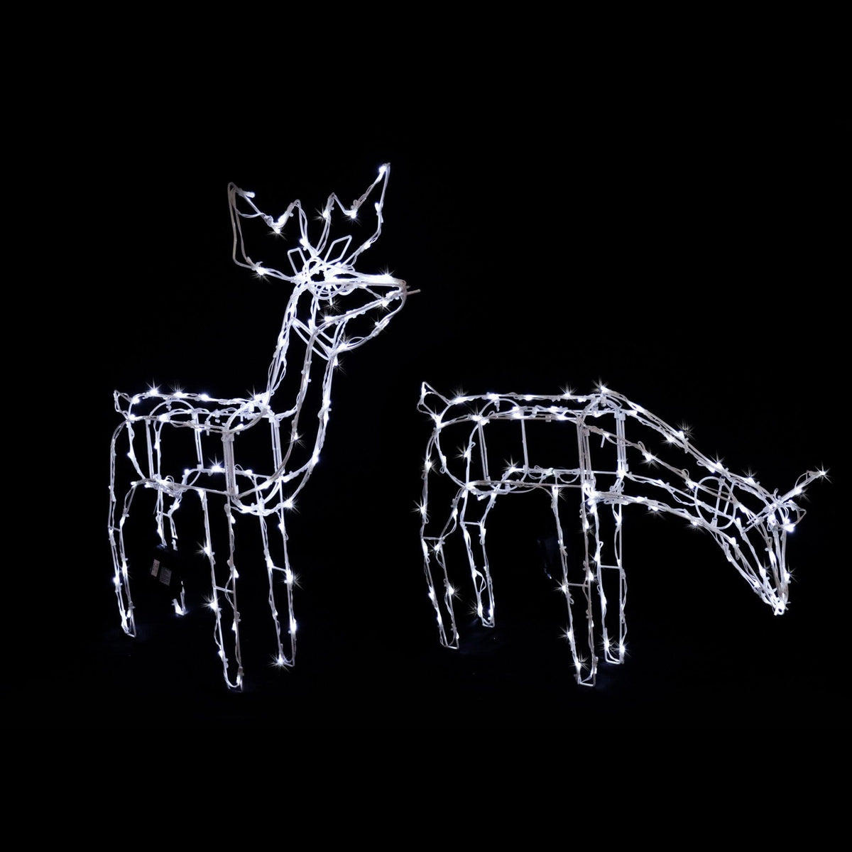 Battery LED Flashing Wire Reindeer Asst - View 1