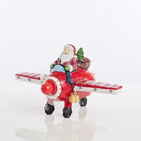 LED Ceramic Santa In Plane Propellor