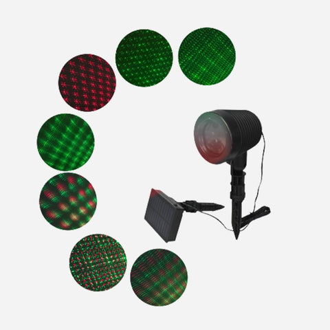 Solar Laser Red-Green Patterns