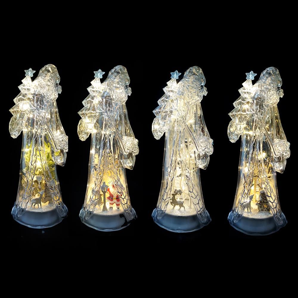 Light Up Metallic Santa (30cm) - View 2