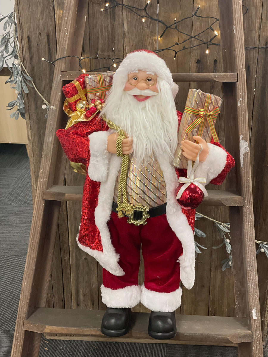 Royal Santa with Gold Vest and Sequin Robe (60cm)