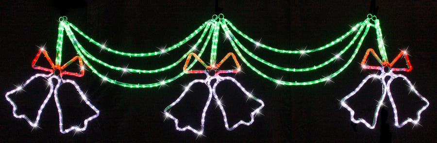 LED Twinkle Ropelight Drape 3 Bells