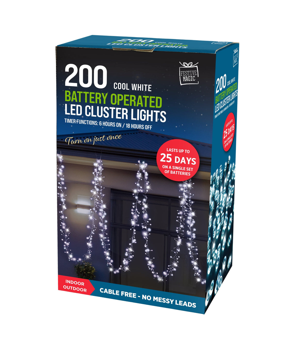 200 LED Battery Cluster Lights