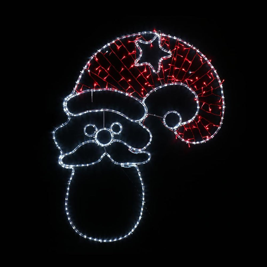 LED Twinkle Ropelight Santa Head