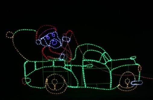 LED Ropelight Waving Santa in Ute