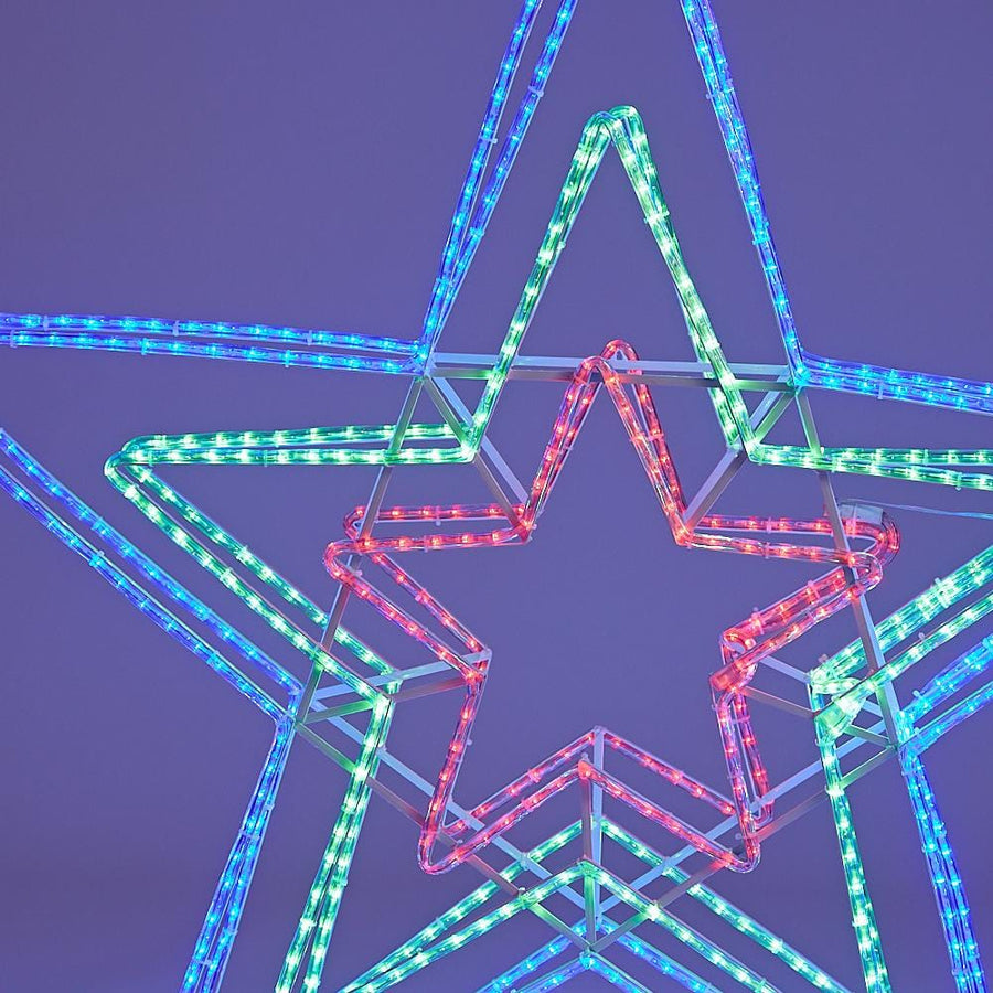 LED Ropelight Giant Yard Star (124cm) (Click & Collect Only)