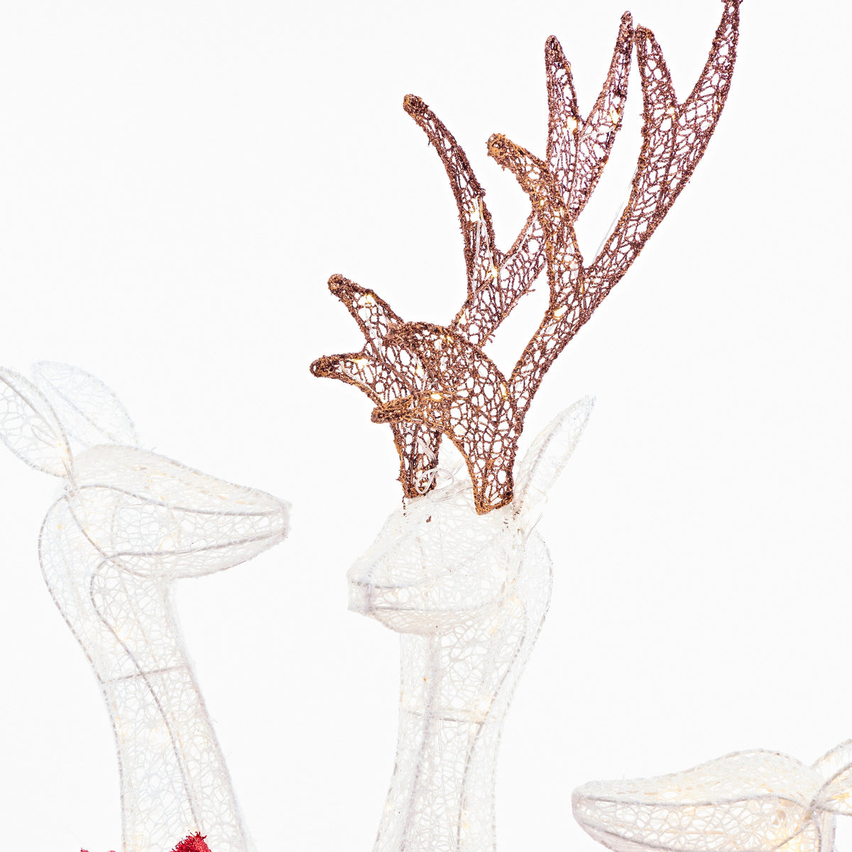 LED Glitter Thread Twinkling Reindeer Family