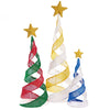LED Mesh Tinsel Striped Cone Tree (3pc)