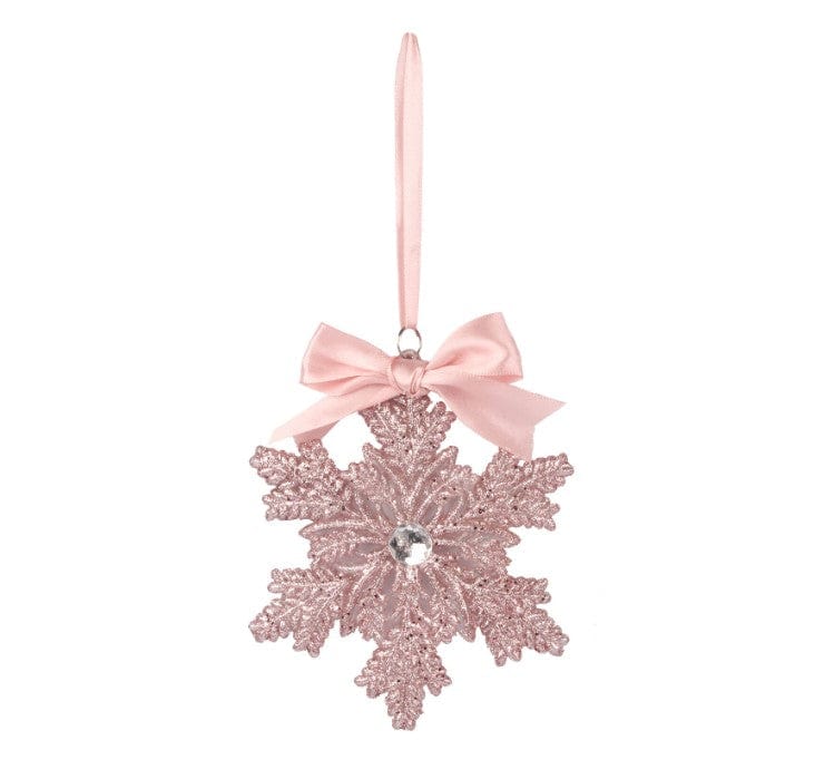 Pink Snowflake Tree Decoration