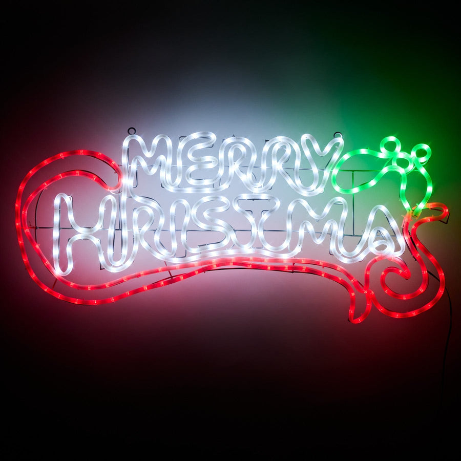LED Merry Christmas Scroll Neon Ropelight