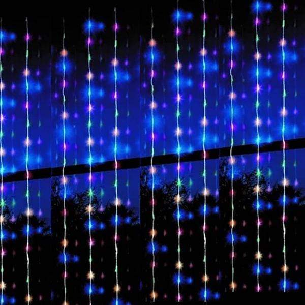 LED Multicolour Waterfall Curtain  (2x2m) - View 2