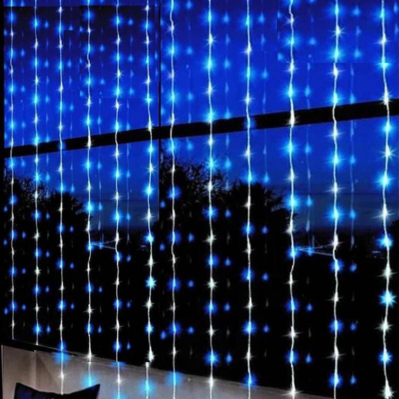 LED White-Blue Waterfall Curtain  (2x2m)