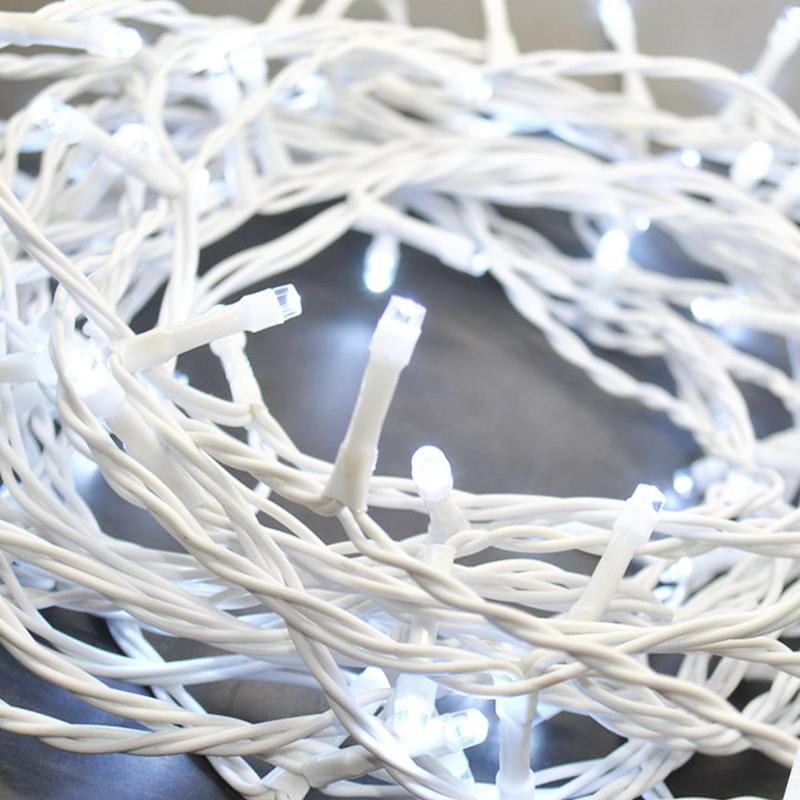 LED Fairy Lights White With White Cable (40m)